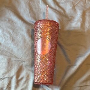 Starbucks Iridescent Pink Tumbler with Straw